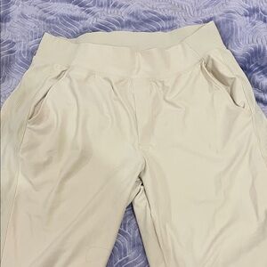 Cream High-Waisted Pants